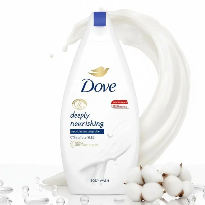 Dove Deeply Nourishing Body Wash, Daily Moisturizer and Cleanser for Softer Skin, Gentle Body Care Formula, 450ml, Hydrating, Body Wash Cleansing