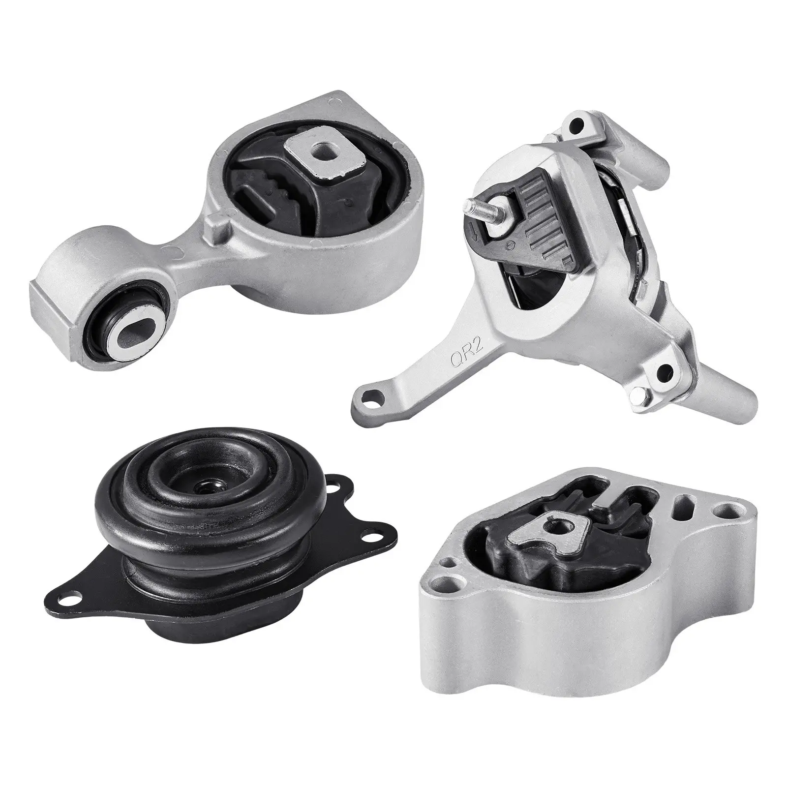 【Summerfinds】VEVOR 4-Piece Engine & Transmission Mounts Replacement Kit, Corrosion-Resistant Aluminum Alloy with Rubber Mounts, Vibration-Absorbing Torque Strut, Fits 2007-2017 Nissan Altima 2.5L L4, Replaces OE# A4350,A4353,A4340,A4339, Easy Install
