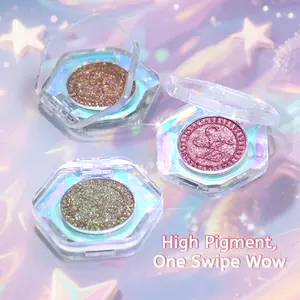 Chameleon Effect Eye Makeup - Transparent Ice Glitter Highlighter for All Skin Tones Eyeshadow