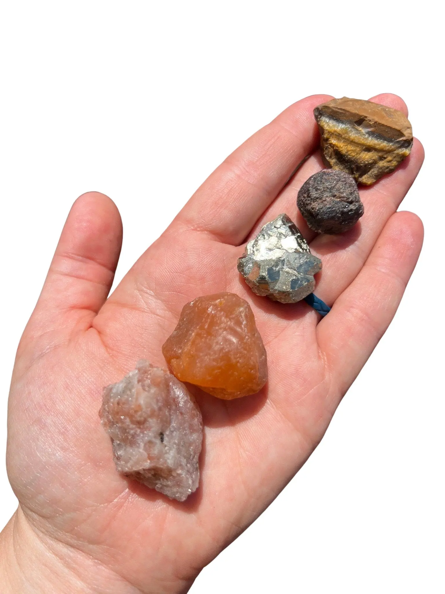 Leo Zodiac Crystal Set - Raw Leo Zodiac Crystals Metaphysical crystals - Astrology Gifts - Sunstone, Carnelian, Tigers Eye, Garnet, Pyrite