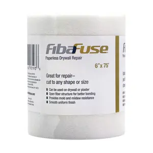 Fibatape 1894575 FibaFuse 75 ft. x 6 in. Fiberglass White Paperless Drywall Tape