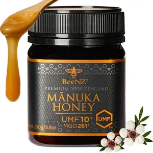 BeeNZ Raw Manuka UMF10+ (MGO 263+) Honey - Pure New Zealand Manuka Honey, No Sugar Added, Natural Sweetener & Superfood for Wellness, Immunity and Skin Care Support - Moderate earthy mineral flavor.
