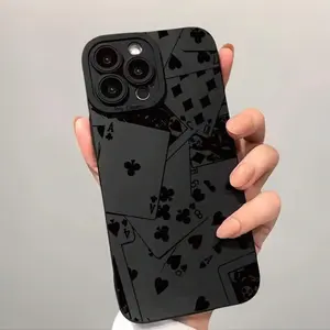 Poker Pattern Anti Drop Phone Case, Shockproof Phone Protective Cover, Phone Accessories Compatible with iPhone 11 12 13 14 15 16 Pro Max , 14 15 16 Plus, X X/XS Max