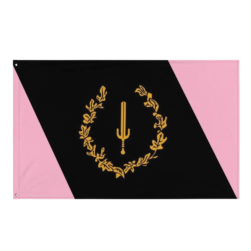 Printed Blush Pink Soulaan Heritage Knit Fabric Banner - Synthetic Polyester Wall Decor Flag, Black American Pride Decoration Banner for Room Home & Party Decor Prop