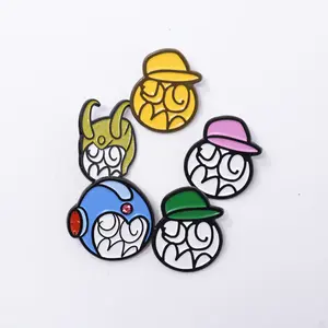 Doodle Face Various Graphic Pin