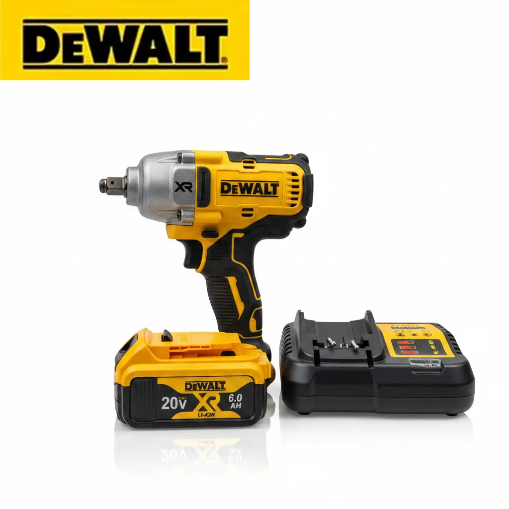 DEWALT Heavy Duty 900Nm Torque Cordless Brushless Impact Wrench - 2-in Drive High Torque Tool with 4 Modes, LED Lighting, Li-ion Battery, Touch Control for Truck Tire, Machinery Maintenance FL360 Aero