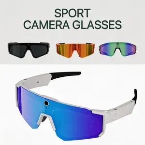 POV Recording Smart Camera Glasses, Hands Free Photo for Cycling Hiking Sports, With Real time Translator, ChatGPT AI Assistant, Splash Proof & Long Battery