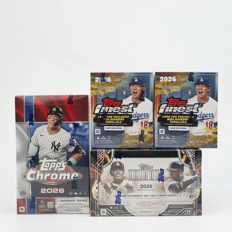BREAK #16 - Ripping (Aug. 5th) 4 BOX PYT (1) TOPPS CHROME BASEBALL HOBBY BOX (2) TOPPS FINEST BASEBALL Megas (1) TOPPS TRIBUTE BASEBALL Hobby Box