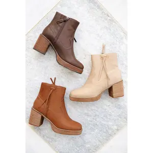 Yellow Box Western Inspired Vegan Leather Ankle Boot