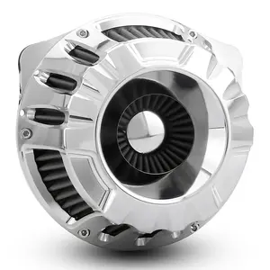 Screamin Chromed AIR CLEANER Kits for Harley Davidson 2009-2013 FLHTCUTG Tri Glide Ultra Classic & 2016-2017 FLSTC Heritage Softail Classic Billet Aluminum High Flow Performance Air Filter - Motor Parts Accessories