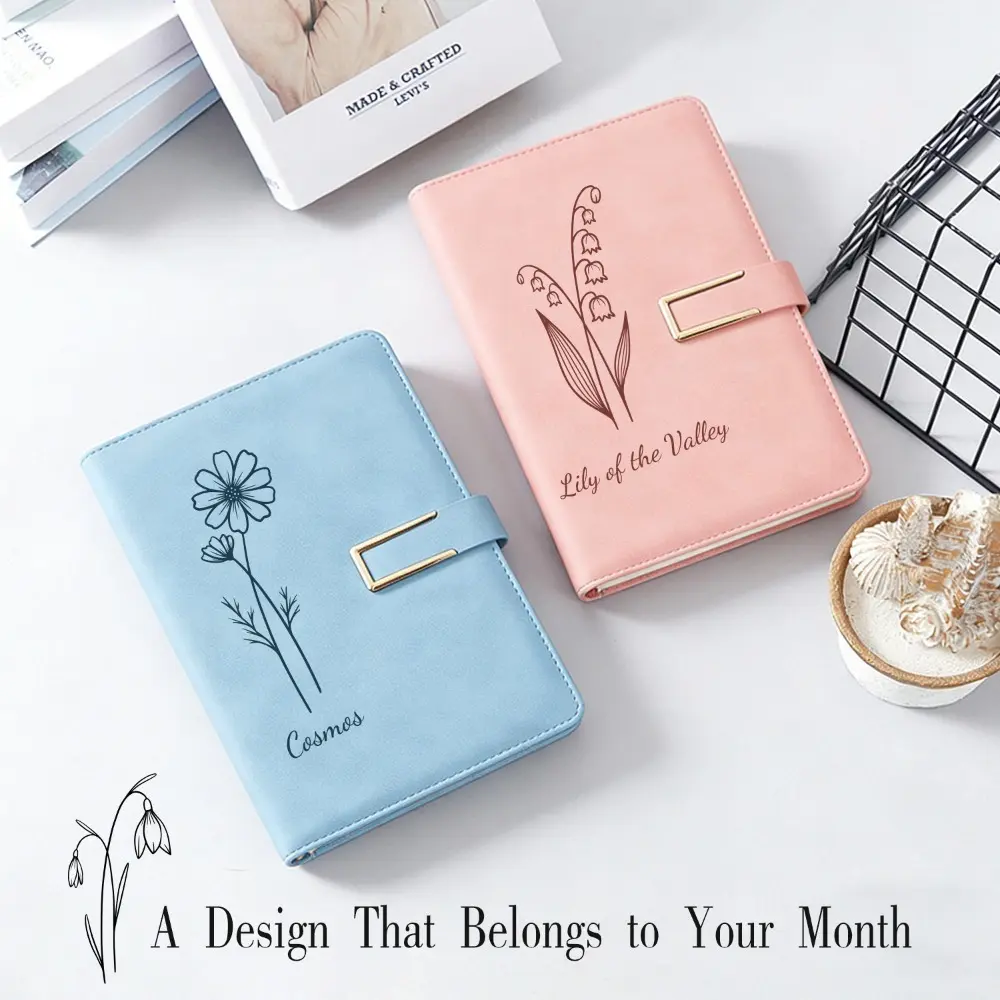 Personalized 12-Month Pattern Notebook - Customizable Hardcover Journal for Students, Office Stationery, Versatile Holiday Gift