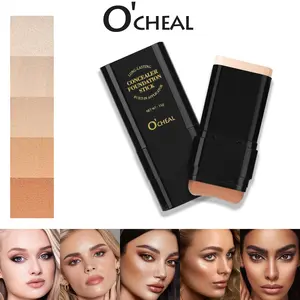 （BUY2 GET1 Free Gift）5color Shine-Free + Balance Foundation Stick, Multi-Use Face Makeup and Contour Stick For Natural, Matte Coverage looking concealer Cosmetic 01#Ivory Color Changing Full