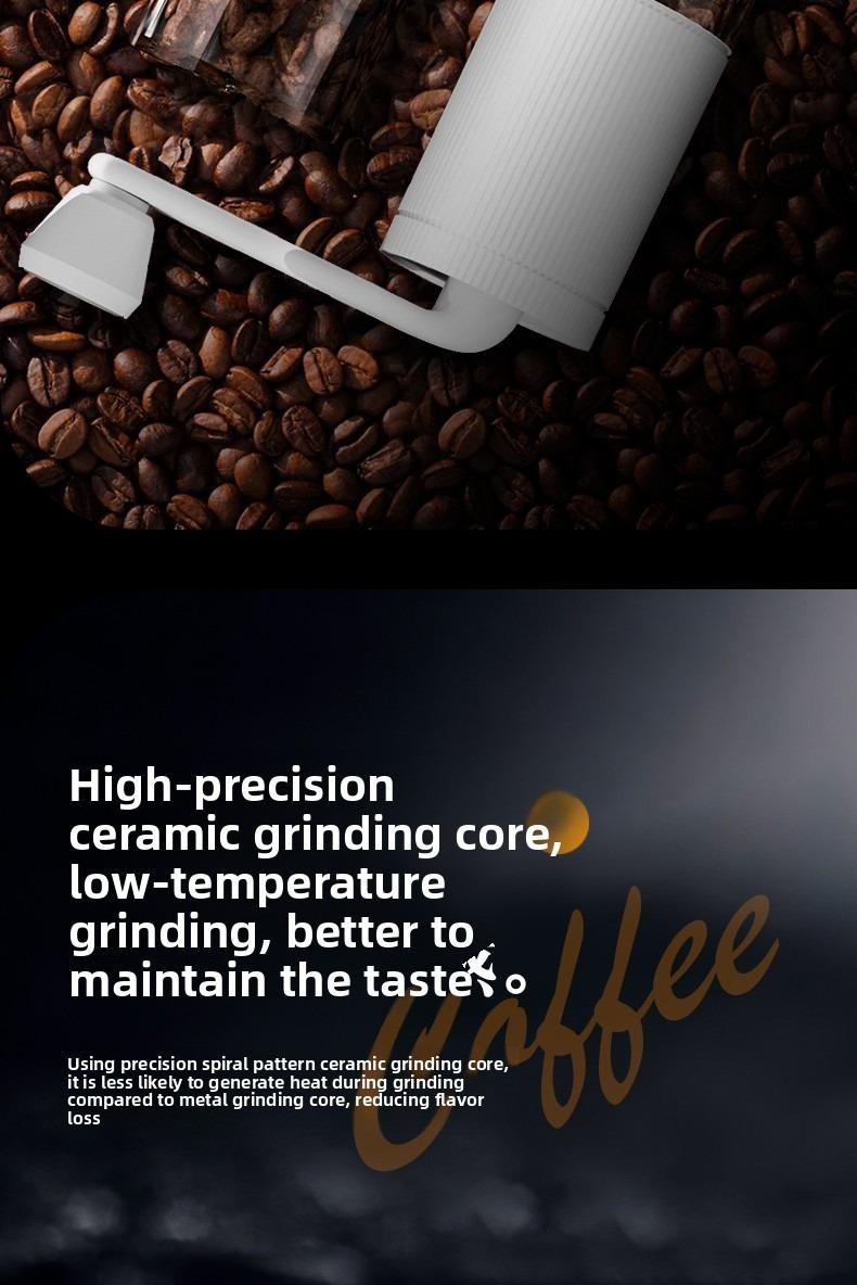 Mini Manual Coffee Grinder with Multiple Adjustable Settings, Portable Hand Coffee Bean Mill with 30g Capacity, Conical Burr Coffee Grinder with Crank for Travel, Camping, Office, Espresso, Pour Over Tea