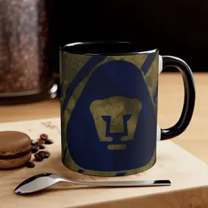 Liga MX - Pumas UNAM Soccer Accent Coffee Mug, Mexican Football 11oz Mug, Gifts for Mexican Soccer Fans, Soccer Lover Souvenir