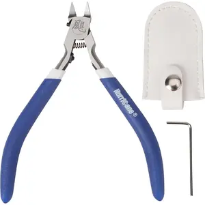 Professional Model Nippers for Gundam - 4.8" Single- Precision and Auto-rebound Spring, Hobby Nippers for Gundam Repairs and Fixes, Includes Leather Sheath & Hex Wrench