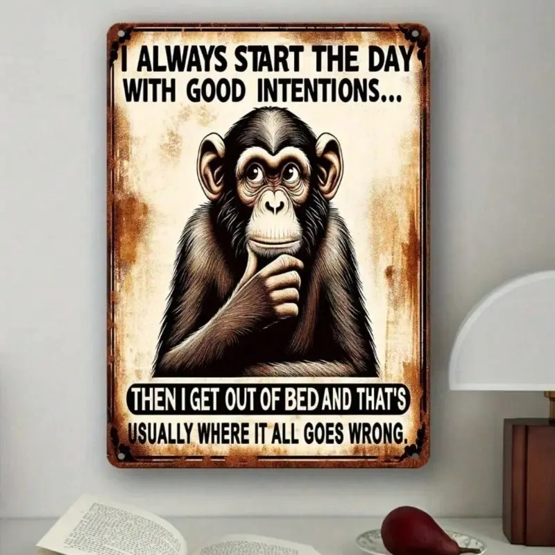 Aluminum Vintage Wall Decor for Garage Bar Cafe Home Office Retro Sarcastic Funny Man Cave Poster Sign Decorative Plaque Vintage Wall Art