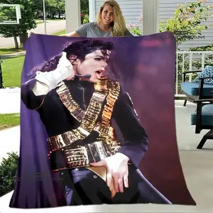 Michael Jackson retro printed blanket Flannel Warm Blanket Soft and Comfortable Blanket picnic blanket bed linings Birthday Gift