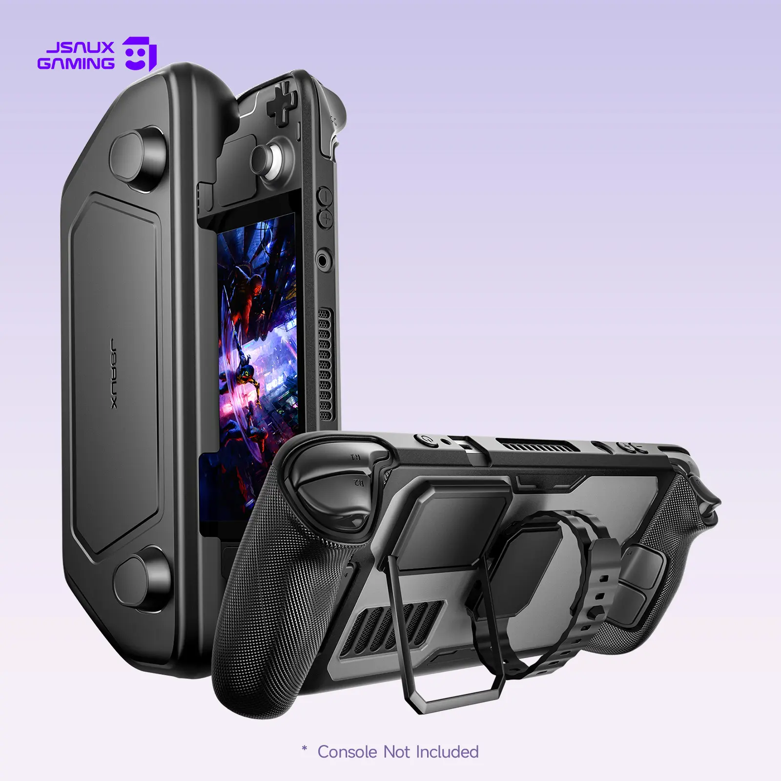 JSAUX ModCase for Steam Deck Modular Steam Deck Case with Removable Front Case Valve Steam Deck Accessories Includes Case, Mask, Metal Stand and Strap
