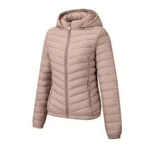 Women’s Hooded Padded Coat, Fashionable, Simple, Versatile, Lightweight, Commuter, Autumn/Winter, with Pockets