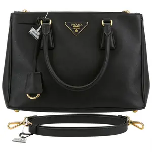 Pre-owned PRADA Black Gold Killer Small Shoulder Bag 31*13*20cm zc36017041