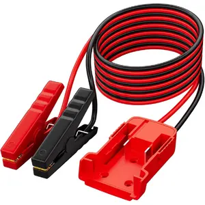 m18 Jumper Cables & m12 Battery Adapter for Milwaukee Power Tools Combo kit - Portable Battery Jumper Starter with 6ft Cables for minicar, Golf carts, Outdoor Activities (for Milwaukee)