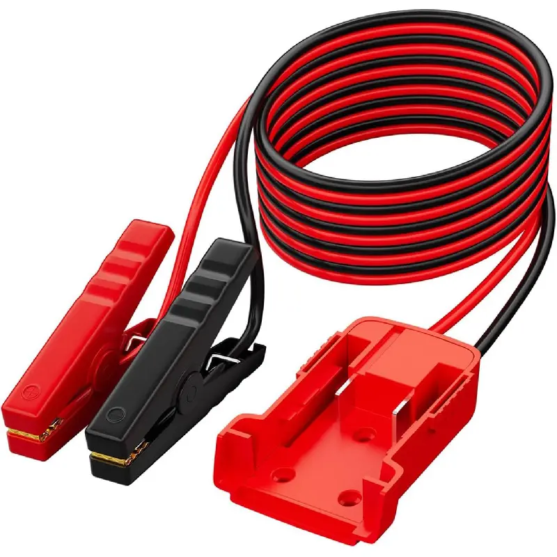 Milwaukee M18-M12 Battery Jumper Cable Adapter - Portable Automotive Car Power Bank Jumper Camping Gear with 6ft Heavy-Duty Cables for Mini Cars, Outdoor Use, Vehicle, Powerbank Jumper