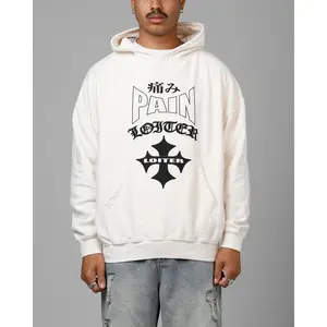Loiter Ultimate Pain Premium Hoodie Off White