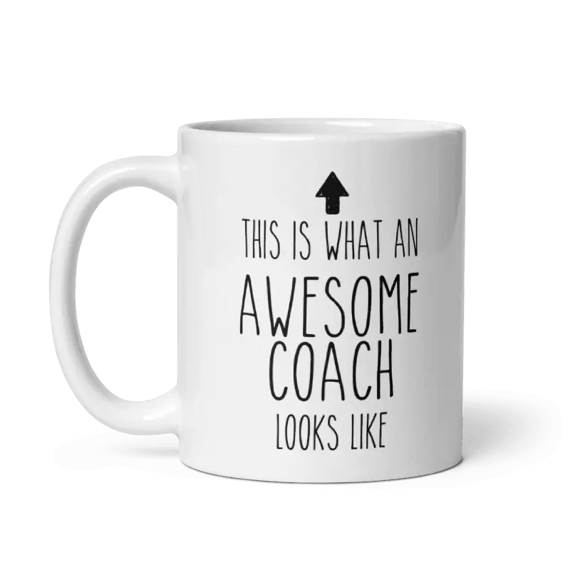 Awesome Coach Looks Like Mug Birthday Gifts for Coachs, Appreciation Gifts for Coachs, Inspirational Mug Gift for Soccer Coach Tennis Player Sports Coach Tennis Lovers Athletes