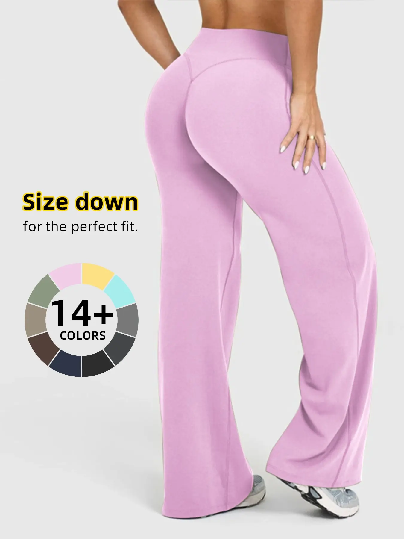 Women's Solid Color Sporty Yoga Pants, Comfy Yoga Pants, Comfortable Casual Bottoms, Ideal for Fitness and Daily Wear, Soft and Breathable Material