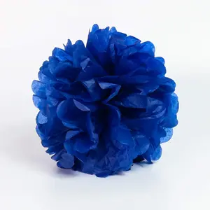 Tissue Pom-Pom 12 Inch Dark Blue 4 pack