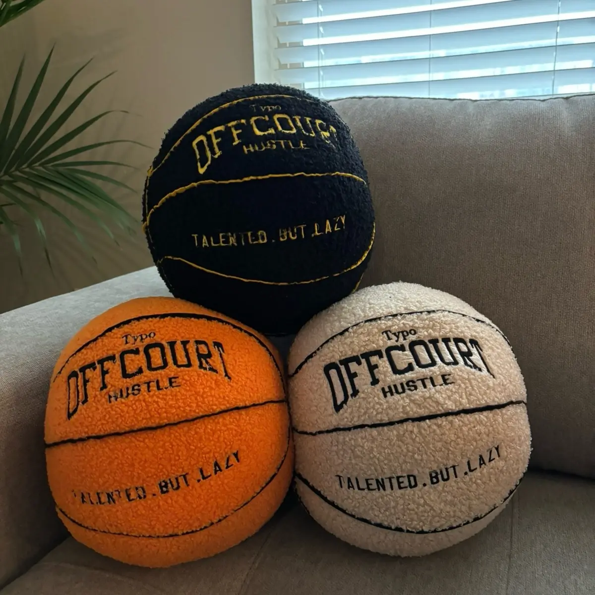 Basketball Pillow - Soft Furnishing Accessory for Your Home