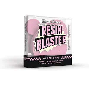 Blazy Susan Resin Blaster Glass Caps - Universal Fit, Reusable, Heat-Resistant, 3 Sizes, Pink, Purple, or Black, Leak-Proof Seal, Durable Silicone