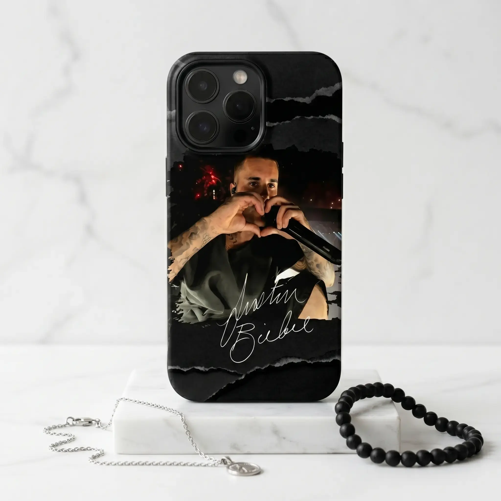Retro Pop Concert Phone Case, Heart Sign Music Fan Case, Vintage Inspired Tour Style Phone Cover, Fan Gift, Tough Phone Cover for iPhone 11-17 Air Plus Pro Max