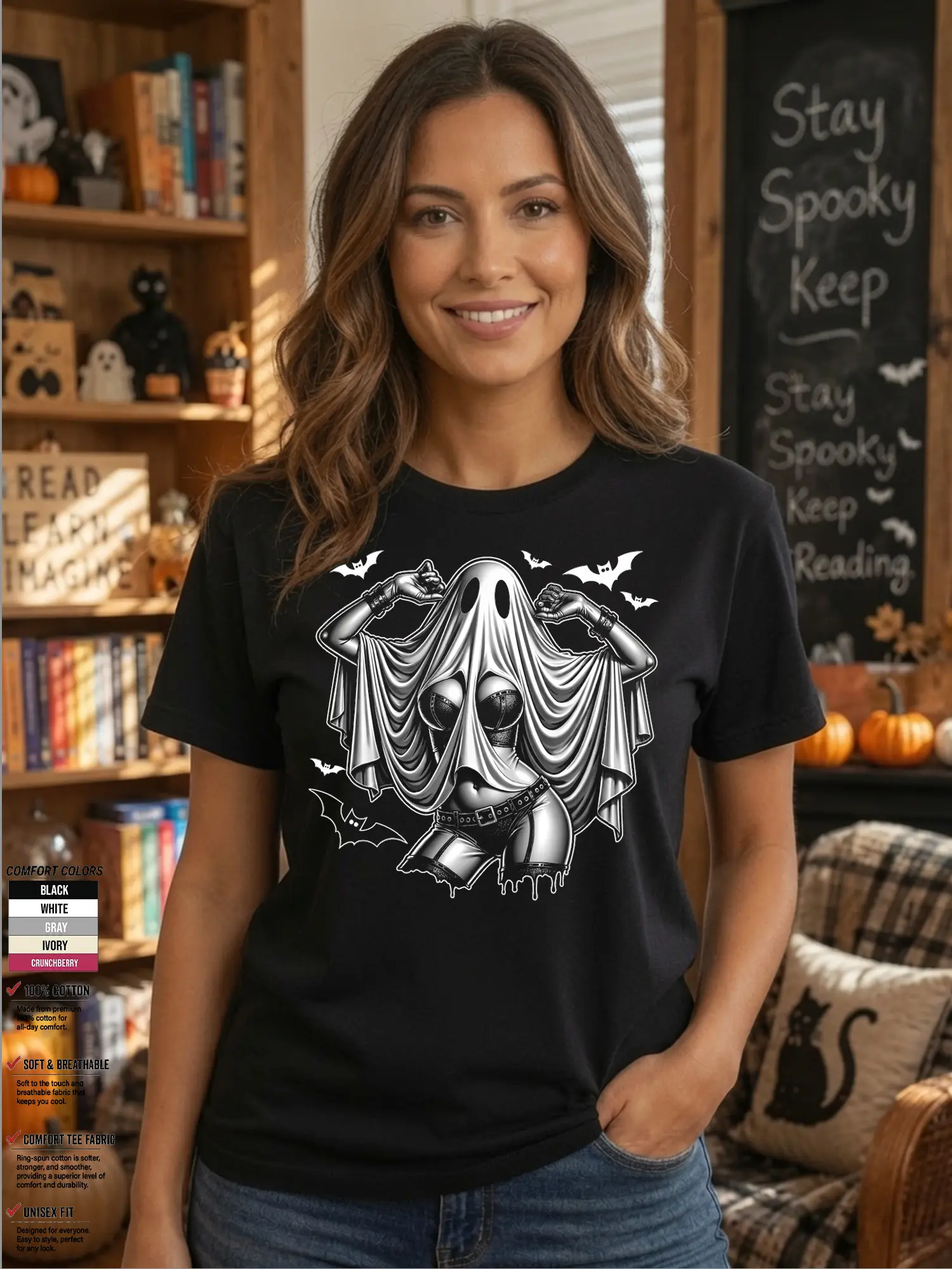 Sexy Ghost PNG | Graffiti Halloween Clipart | Spooky Sublimation & DTF Transfer Design for Shirts, Hoodies, Gothic Gifts