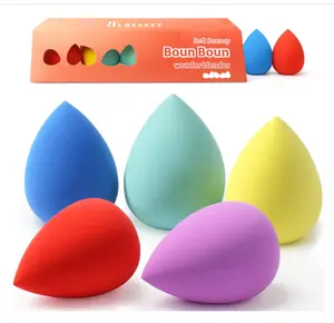 Makeup Sponge Set 5 Pack Micro Porous Low Absorption Soft Latex Free Foundation Beauty Sponges & Blenders for Powder Cream