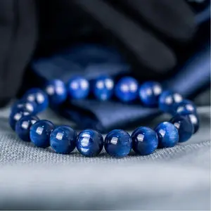 High-Quality Natural Crystal Cyanite Bracelet with Stylish and Elegant Beads – Fashion Accessory for Women and Men, Versatile Natural Material Jewelry