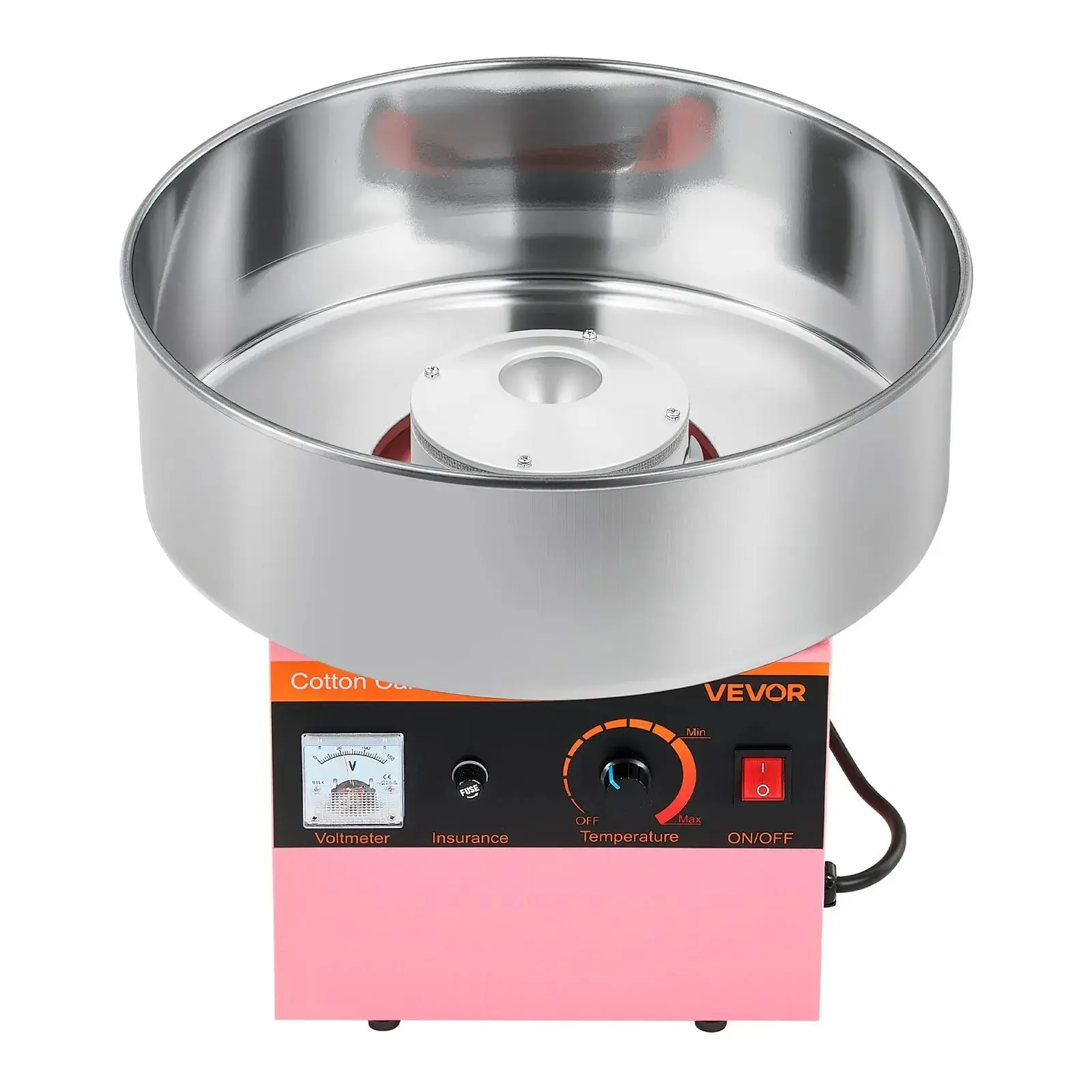 【Summerfinds】Commercial Cotton Candy Machine Electric Sugar Floss Maker Stainless Steel Pink