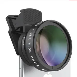 0.45X Wide Angle + 12.5X Macro Lens Kit| Universal Clip-On Phone Camera Lens| External HD Lens for iPhone, Android, Samsung
