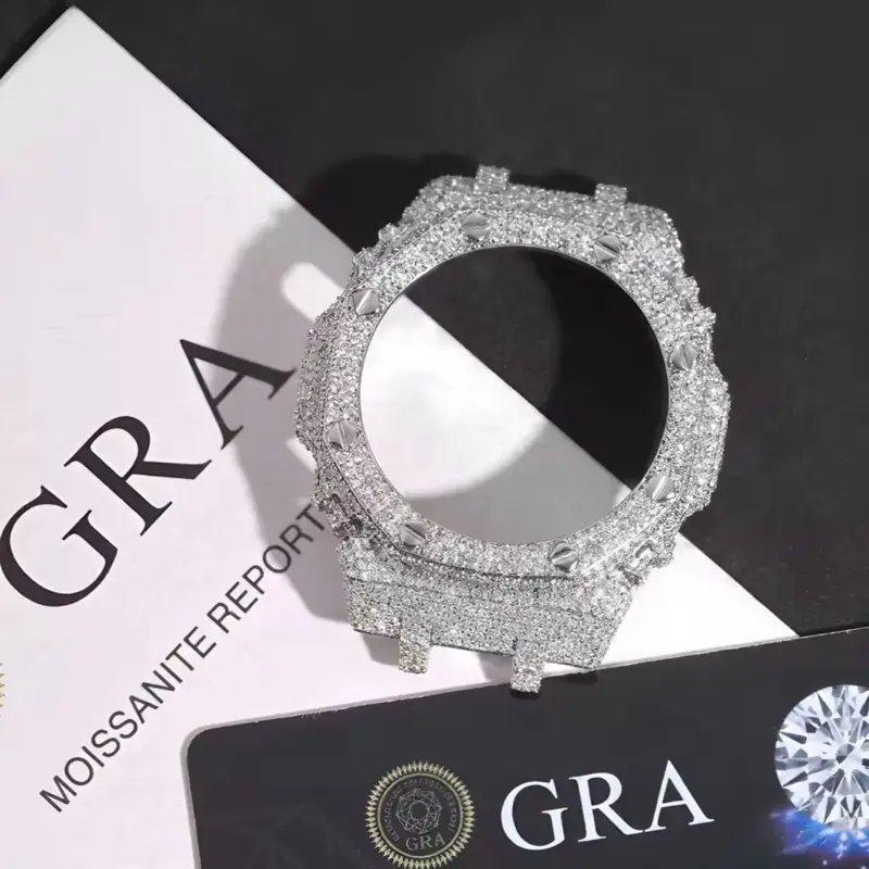 Moissanite Custom Bezel, GRA Certified, Compatible with G-Shock 2100 Model