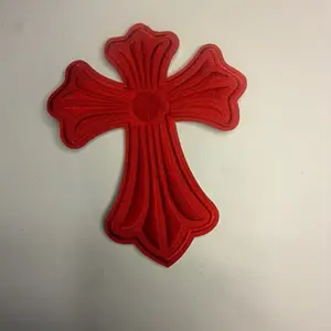 Fabric cross iron on patch