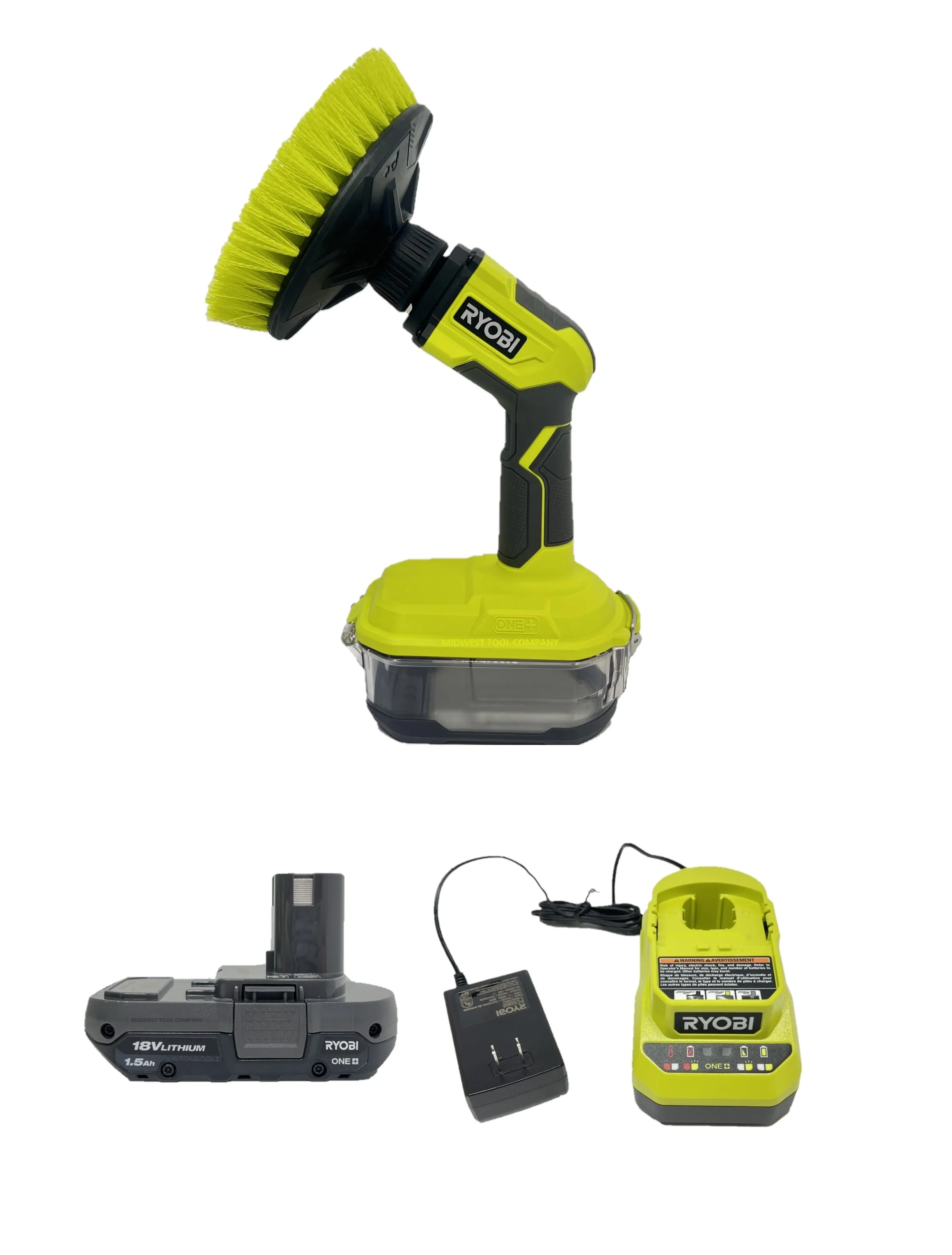Ryobi 18 Volt P4510 Cordless Power Scrubber Kit with Battery and Charger
