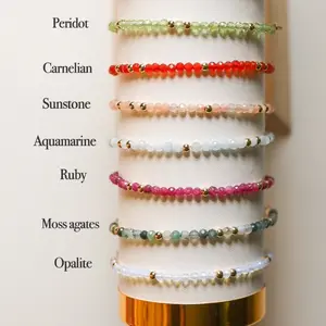 Crystal bracelet | beaded bracelet | aesthetic bracelet gold filled