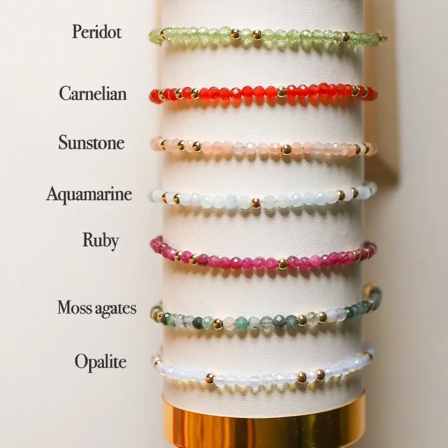 Crystal bracelet | beaded bracelet | aesthetic bracelet gold filled