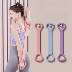 3PC Elastic Pilates Band Set for Men Women - Professional Sports Yoga Equipment, Home Pilates Tools with Resistance for Stretching, Muscle Training, Spine Rehabilitation Home Pilates Equipment