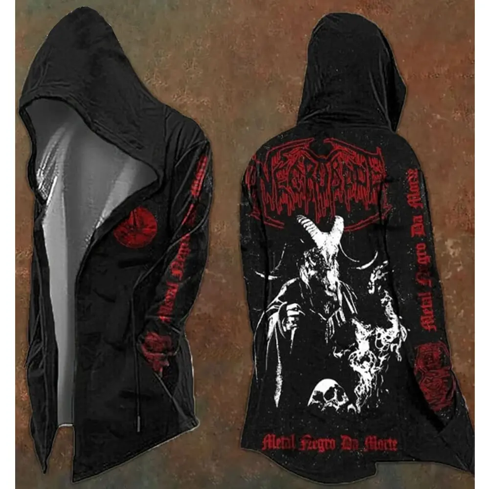 2026 Viking Runes Hooded Cardigan Norse Mythology Open Front Cloak Vegvisir Compass Design Soft Fleece Lined Gothic Jacket, Men Sweater, Sweater for Men, Fashion Sweater, Men Pullover, Men Knitwear