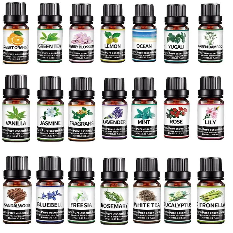 Organic Essential Oil, 40pcs/set Mint, Rose, Lavender & Rosemary Essential Oil, Multi-purpose Massage Oil for Skin & Hair Care, Body Care Product for Women & Men