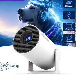 HY300Pro+ Projector Outdoor 8K/4K/1080P Decode with 5G WiFi 6 & BT 5.4 Full HD 290ANSI for Android Audio Bluetooth 720P Gaming Home Theater