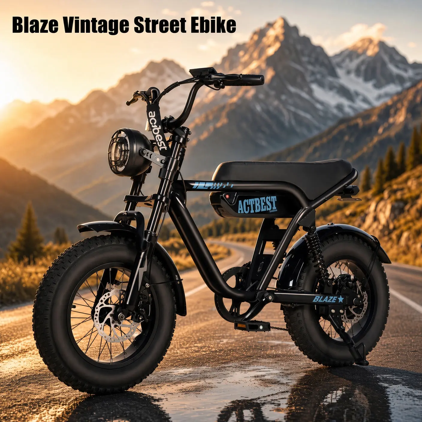 ACTBEST Blaze 1500W Peak Fat Tire Electric Bike – 48V 13Ah, Full Suspension, 25 MPH
