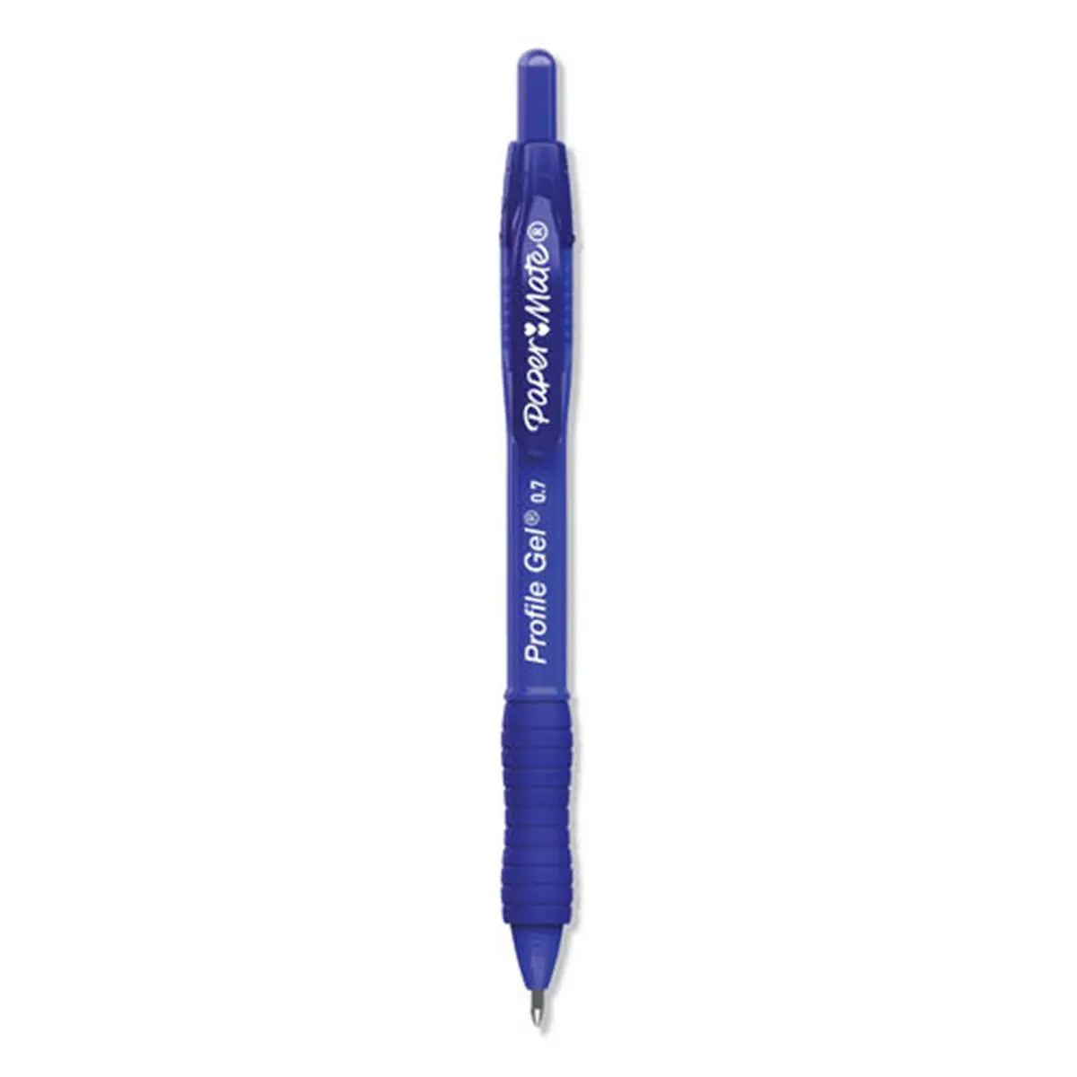 Papermate Profile Retractable Gel Pen - 0.7 mm Conical Pen Tip, Blue, Smooth Writing, Everyday Writing Office Stationery Writing Tools, Pack of 12
