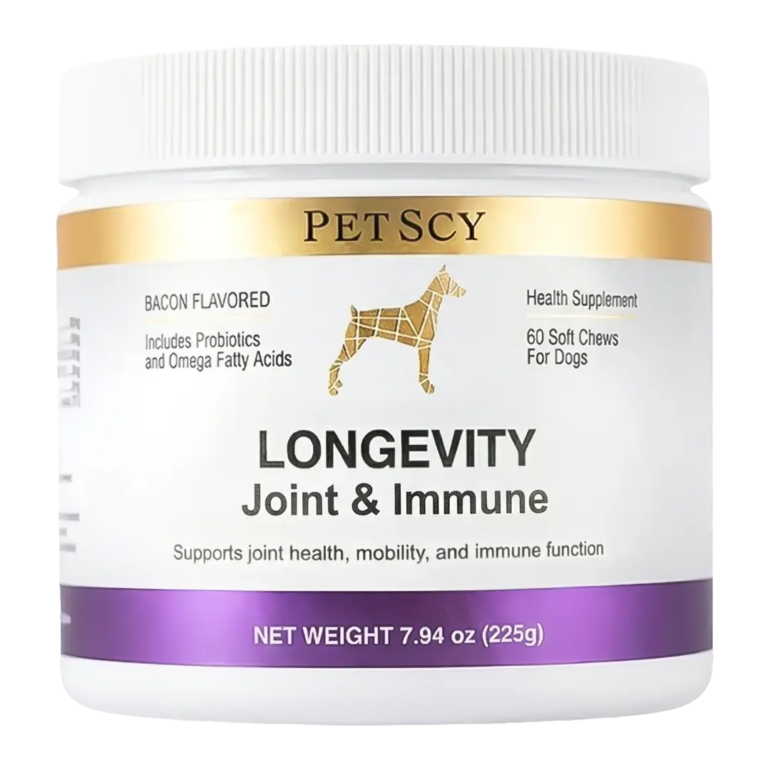 PetScy Longevity Joint & Immune For Dogs - Support joint comfort and immune health at the source, promote long-term vitality and active living